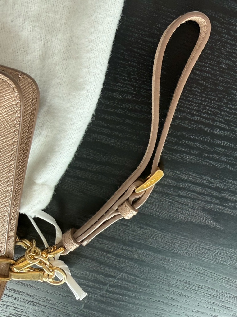 Prada Blush Pink Crossbody with Gold Chain Strap - Picture 8 of 14